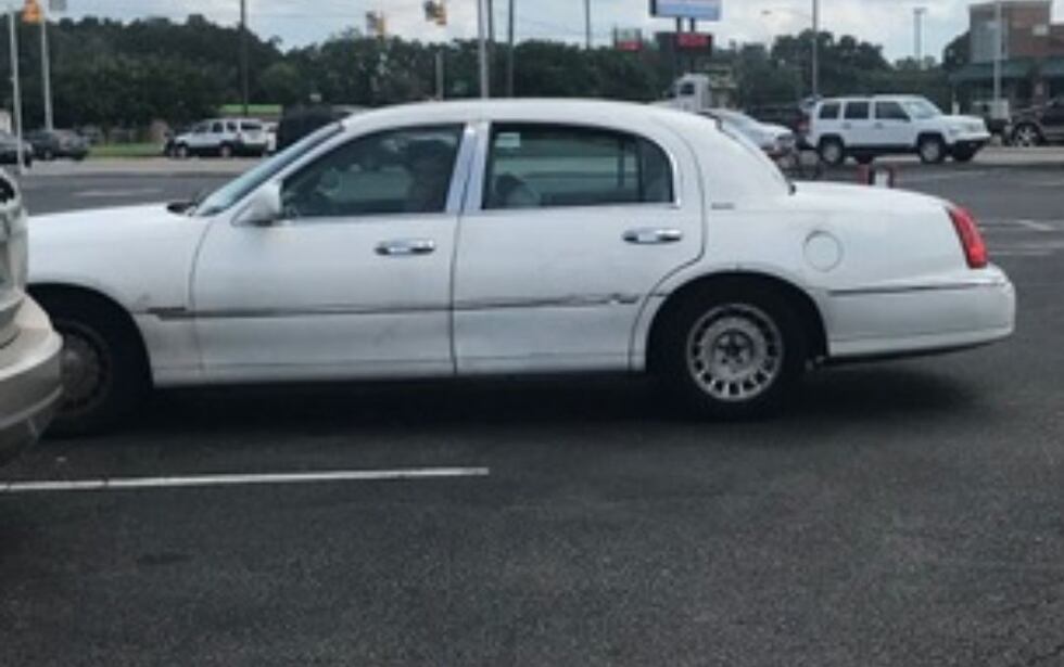 Investigators are trying to locate the white, four-door car and its owner, which they believe...