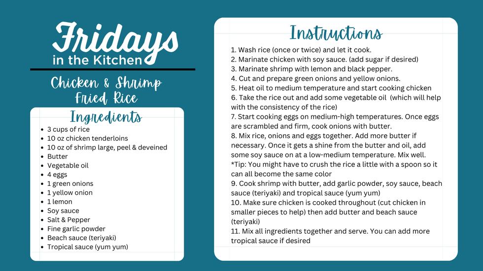 Fridays in the Kitchen: Chicken and Shrimp Fried Rice.