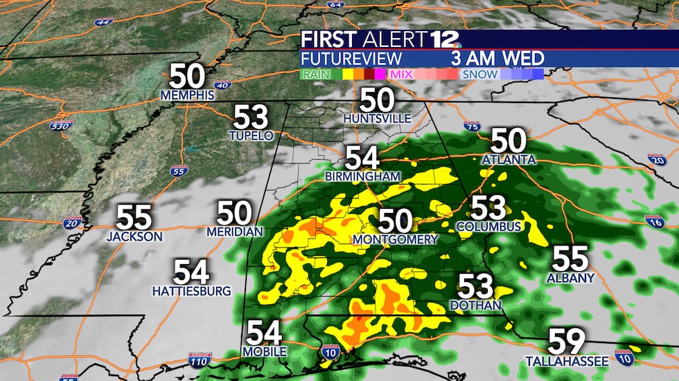 Widespread soaking rain is expected tonight and tomorrow.