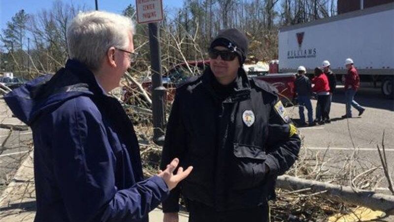 Crews from Auburn police and the university were on hand at Jacksonville State University...