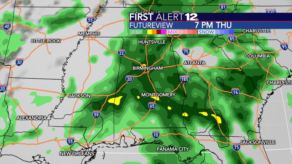 Rain and storms are likely Thursday.