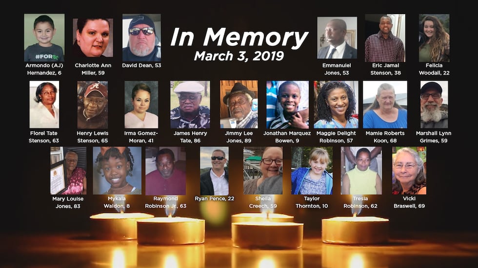 These 23 people lost their lives in the March 2, 2019 tornado that hit Lee County.