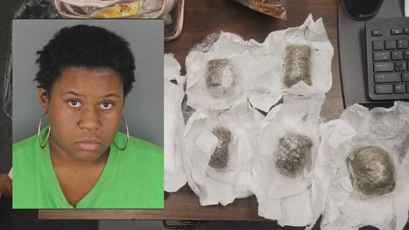 The Alabama Department of Corrections says mental health worker Jasmonique Ware brought these...