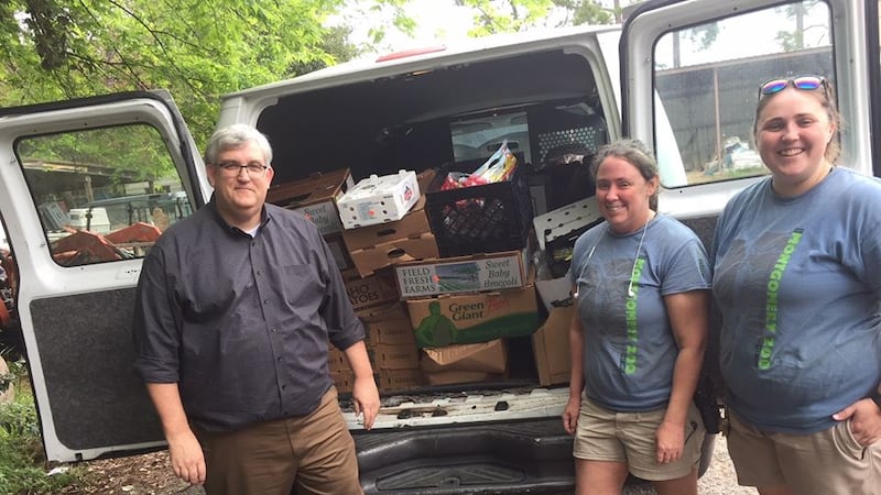 A food donation comes in to the Montgomery Zoo from the Renaissance Montgomery Hotel and Spa.