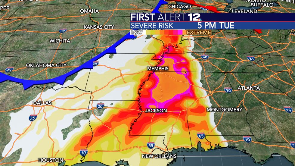 The ingredients needed to support severe weather will be present to an extremely high degree...
