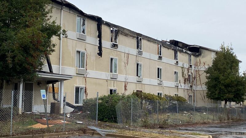 An overnight fire damaged an abandoned Montgomery hotel.