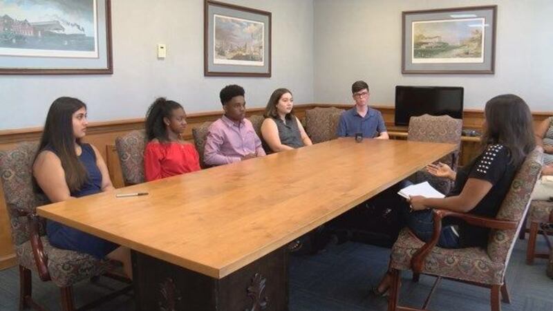 A group of students from Brewbaker Technology Magnet High School and Loveless Academic Magnet...