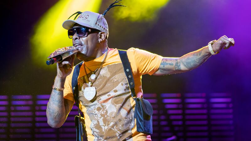Coolio performs during the "I Love The 90's" tour on Sunday, Aug. 7, 2022, at RiverEdge Park...