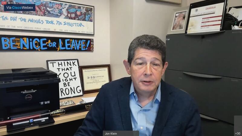 Dr. Jon Klein from the University of Louisville School of Medicine crafted a response advising...