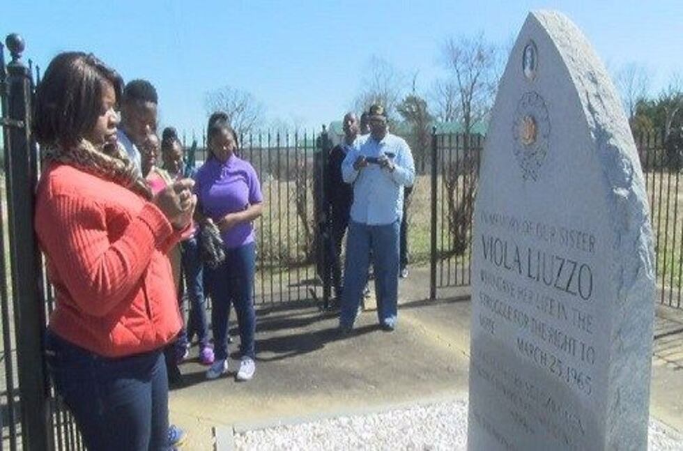 Stop at Viola Liuzzo Memorial during tour (Source: WSFA 12 News)