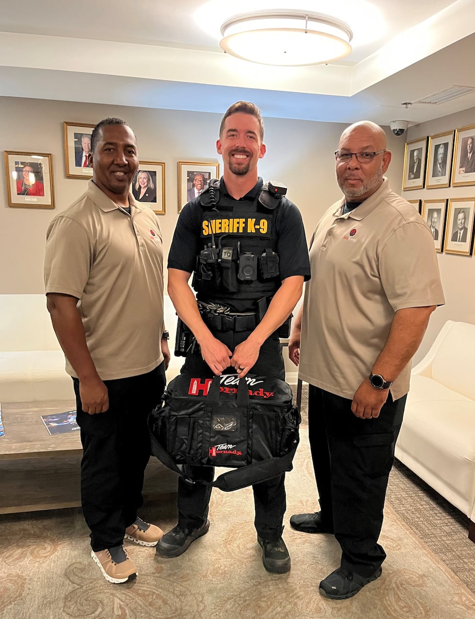 Corporal Derrick Riego is seen here in May after being named the Montgomery County Sheriff's...