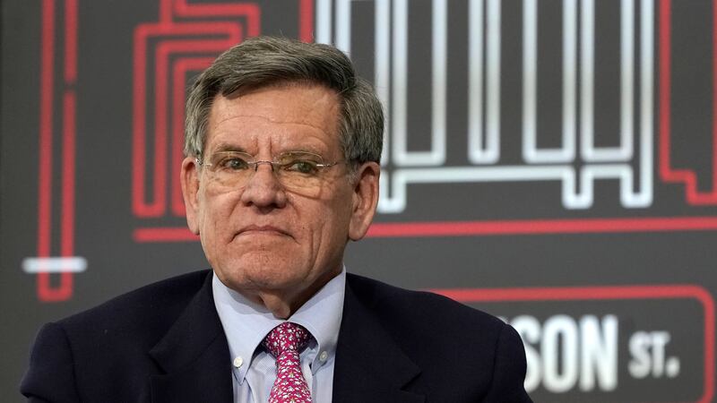 Chicago Blackhawks Chairman Rocky Wirtz attends a news conference Tuesday, March 1, 2022, in...