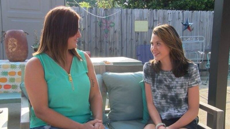 Joannie Garner (left) was 12 when her mother committed suicide and now she is doing all that...
