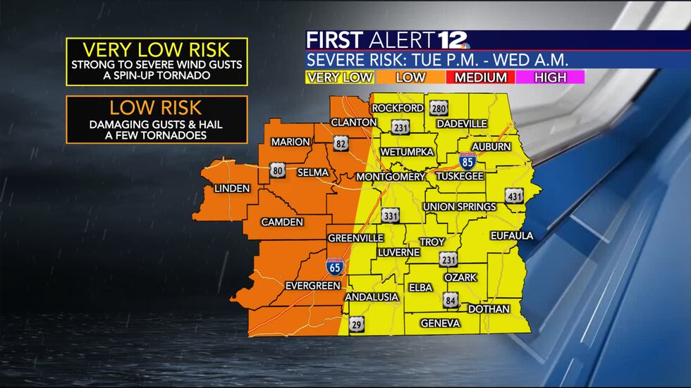 A risk of strong to severe storms exists locally late Tuesday afternoon through early...