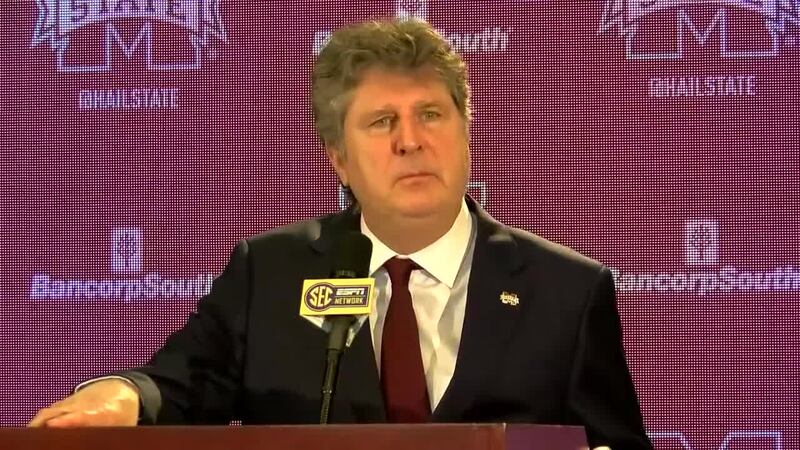 Mike Leach is introduced as head coach of Mississippi State.