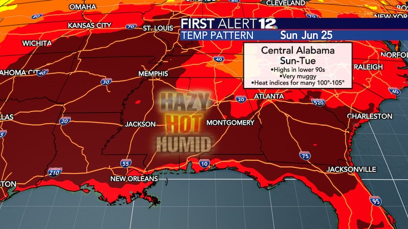 Heat will become the main story starting Sunday as heat indices exceed 100 degrees.