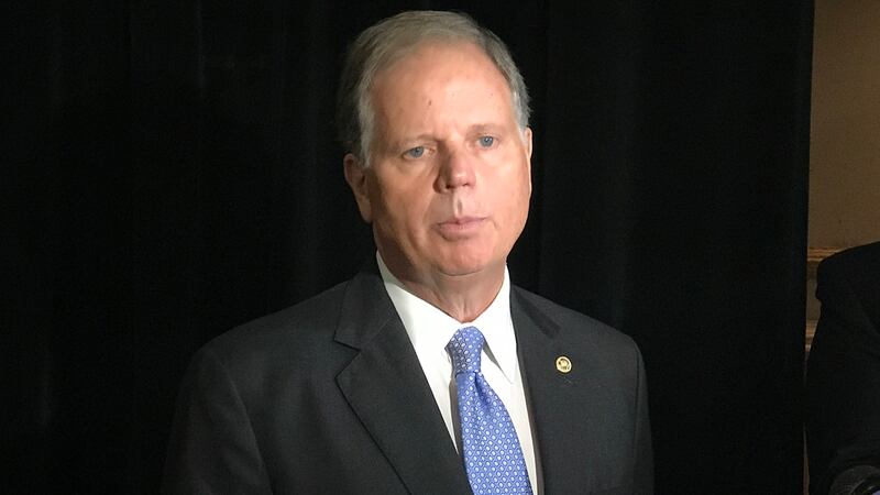 Jones spoke to North Alabamians Friday at a luncheon at the Von Braun Civic Center.