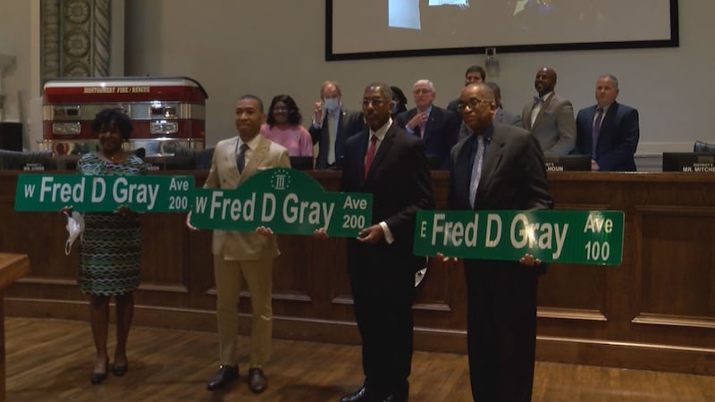 The Montgomery City Council voted in 2021 to rename Jeff Davis Avenue to Fred D. Gray Avenue,...